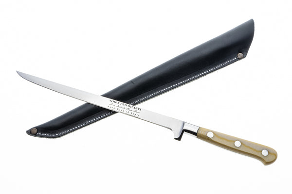 Simón PRO Micarta Fillet Knife 8.5" — Leather Sheath Included