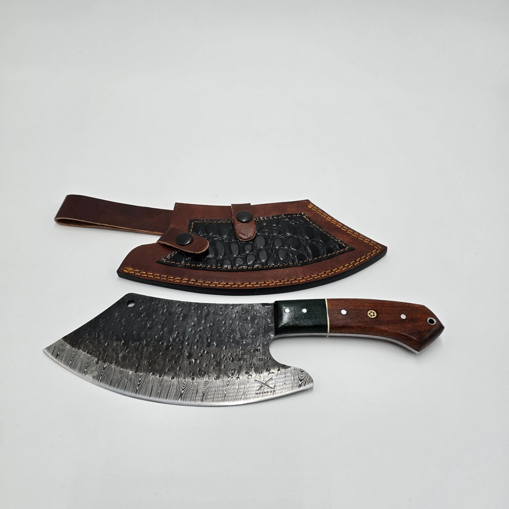 El Matador's Damascus Meat Cleaver