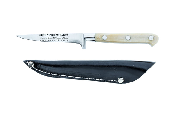 Simón PRO Micarta Boning Knife 4" — Leather Sheath Included