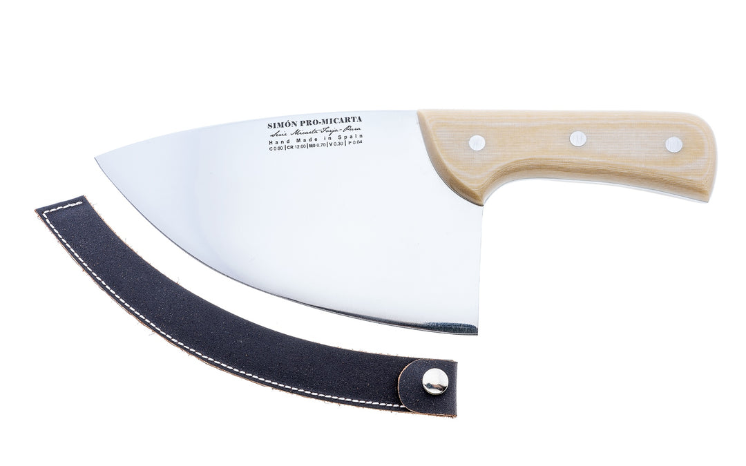 Forged Butcher's Cleaver with Leather Case
