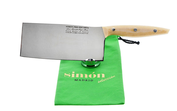 Simón PRO Micarta Vegetable Cleaver 7" — Leather Case Included