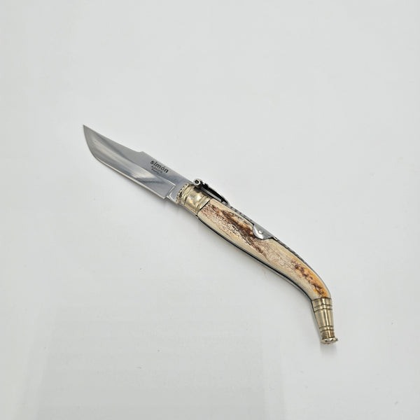 Navaja Sevillana Stag Horn - Simón Albacete España blade