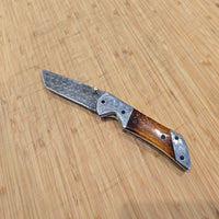 El Matador's Tanto Damascus Pocket Knife view 1