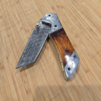 El Matador's Tanto Damascus Pocket Knife view 5