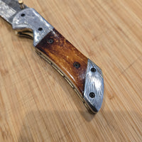 El Matador's Tanto Damascus Pocket Knife view 4